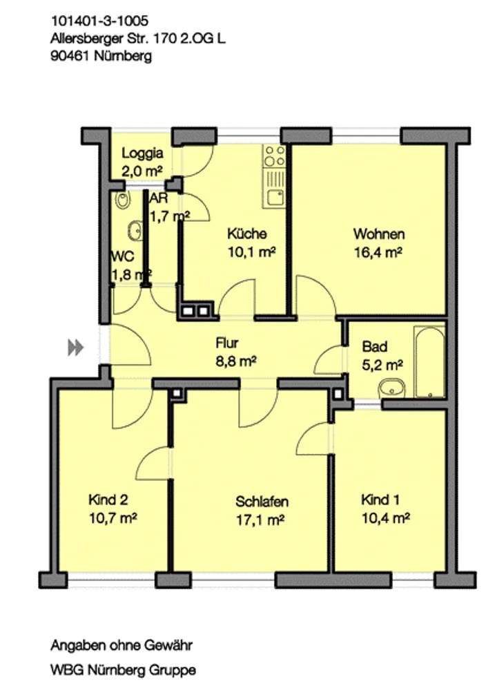 4 Zimmer Wohnung mit 86 m² in Nürnberg – Bild 7