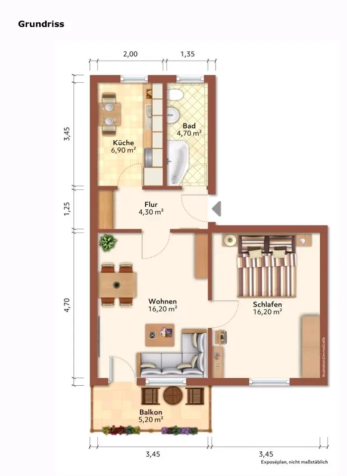 2 Zimmer Wohnung mit 49 m² in Eberswalde – Bild 9