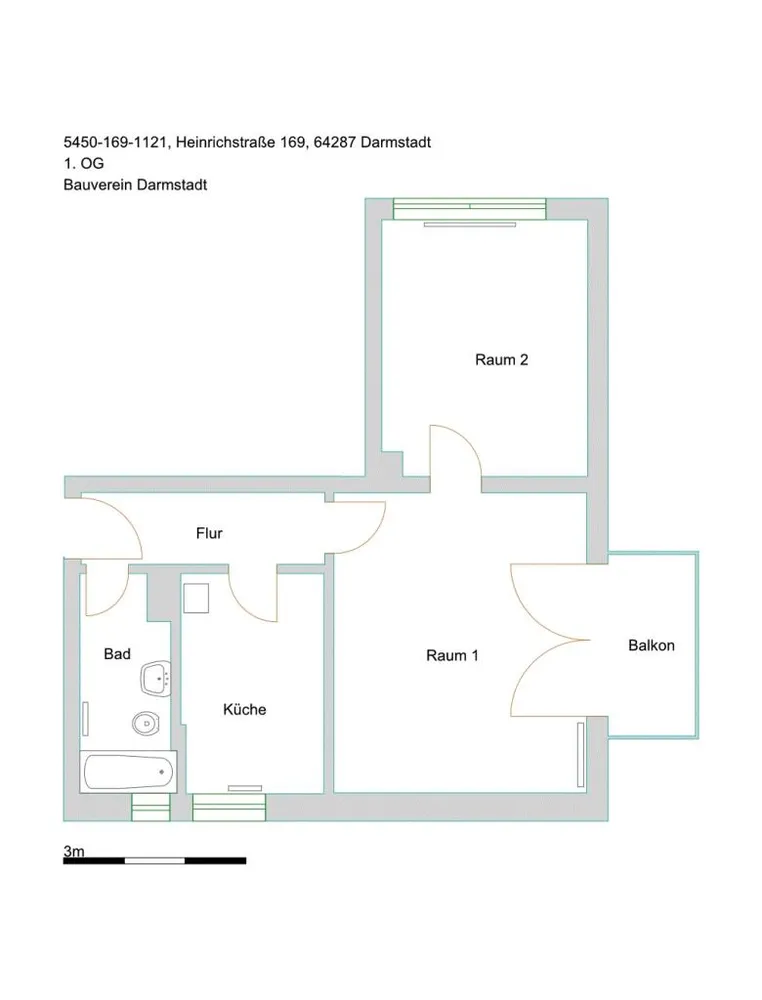 2 Zimmer Wohnung mit 53 m² in Darmstadt – Bild 7