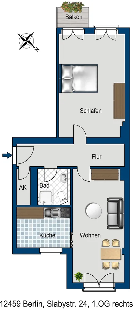 2 room apartment with 64 m² in Berlin – Photo 6