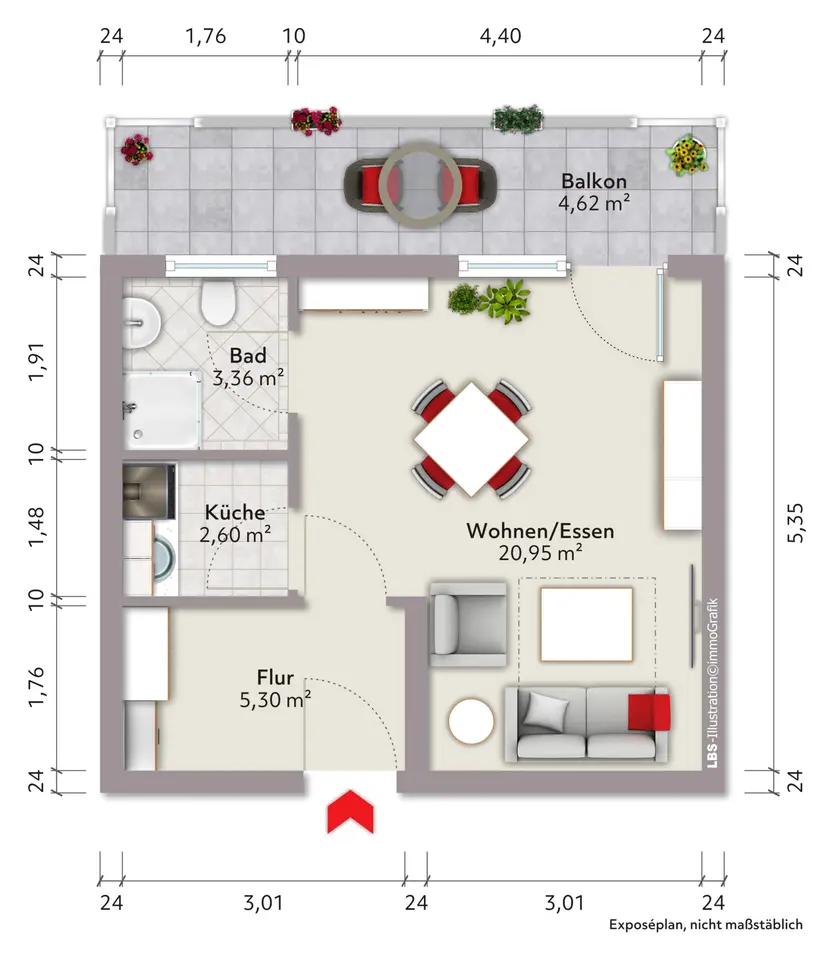 Studio mit 37 m² in Lahr/Schwarzwald – Bild 8