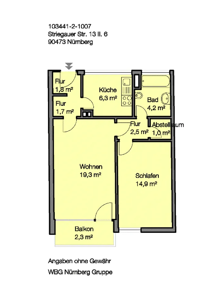 2 Zimmer Wohnung mit 54 m² in Nürnberg – Bild 10