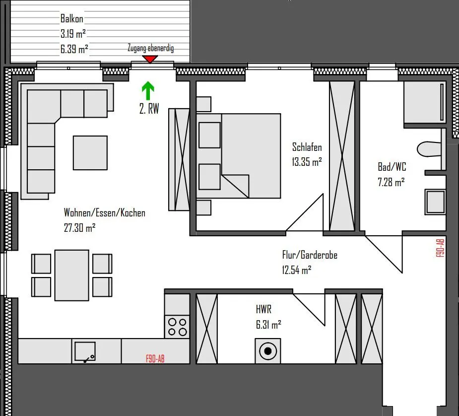 2 Zimmer Wohnung mit 70 m² in Osnabrück – Bild 10