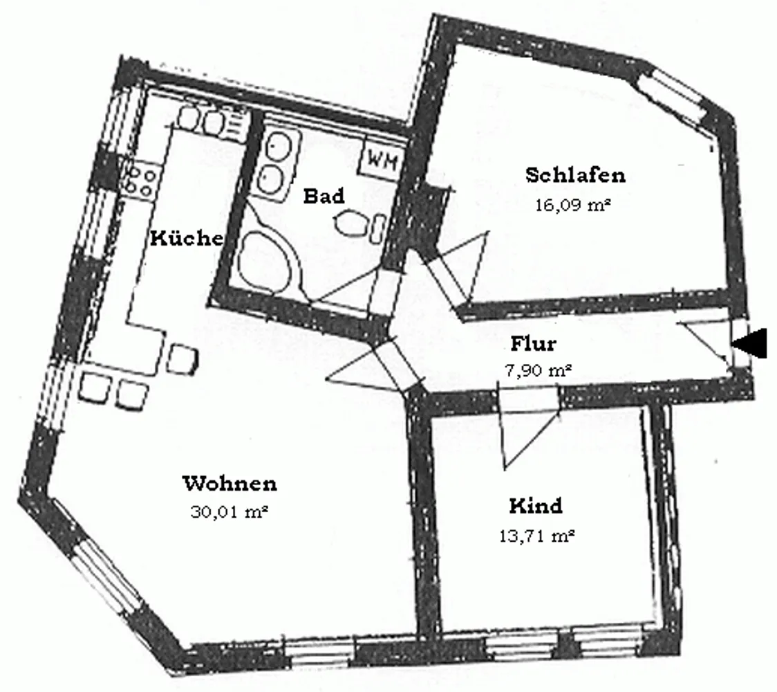 3 Zimmer Wohnung mit 74 m² in Halle (Saale) – Bild 2