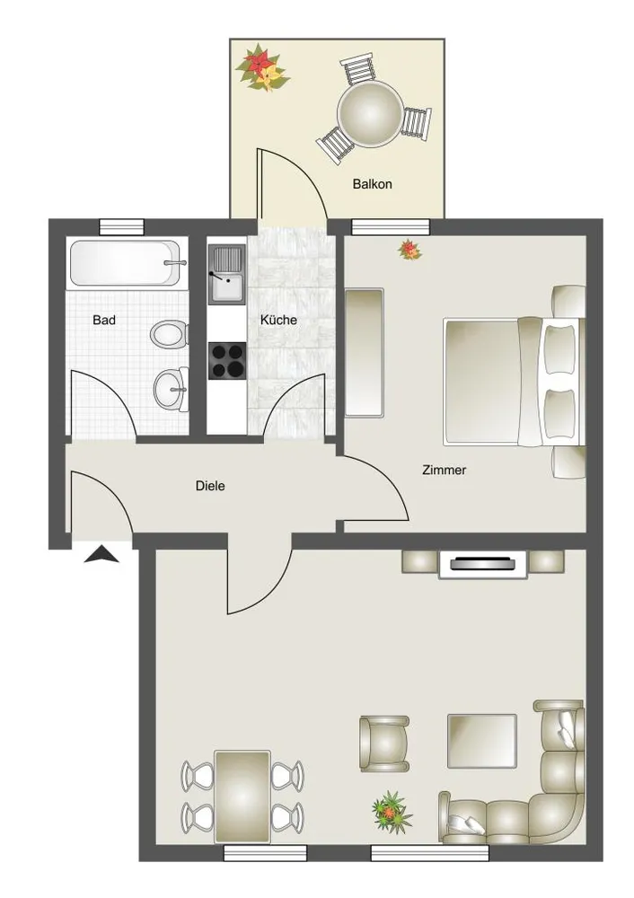 2 Zimmer Wohnung mit 55 m² in Bochum – Bild 3