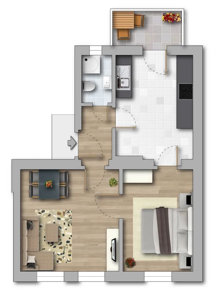 2 Zimmer Wohnung mit 48 m² in Magdeburg – Bild 11