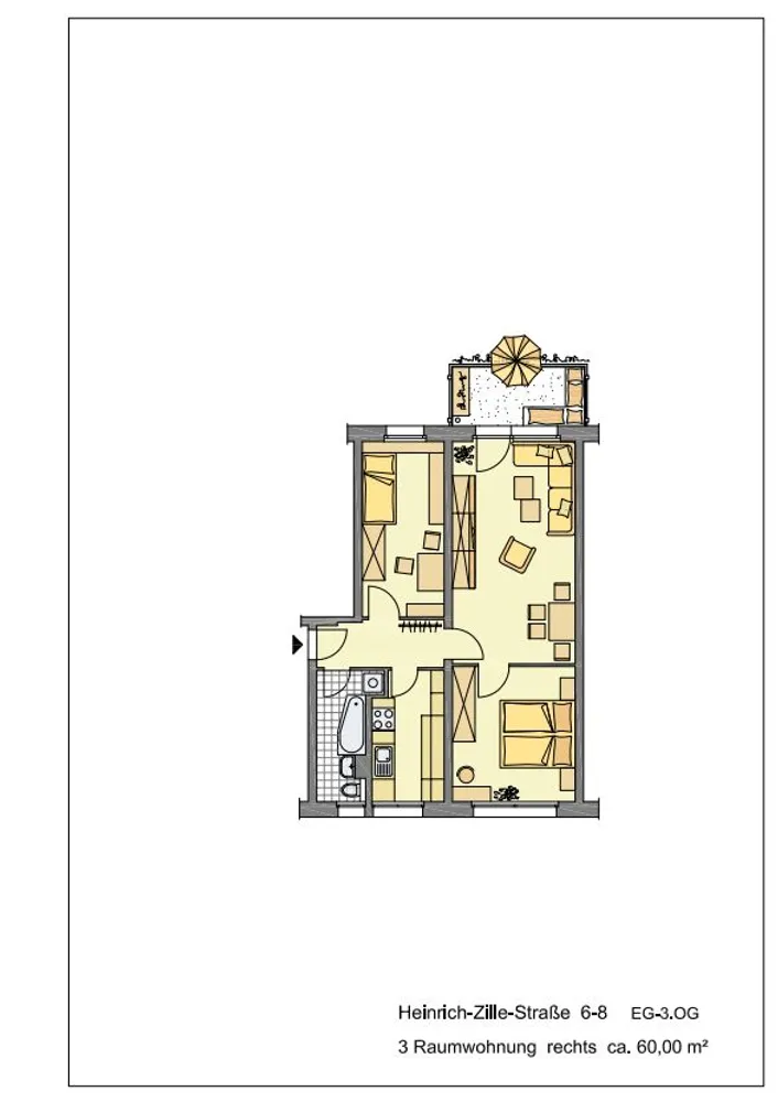 3 Zimmer Wohnung mit 59 m² in Gera – Bild 7