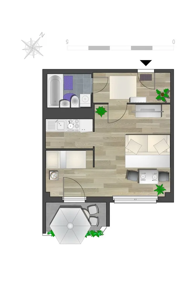 1 room apartment with 34 m² in Chemnitz – Photo 5