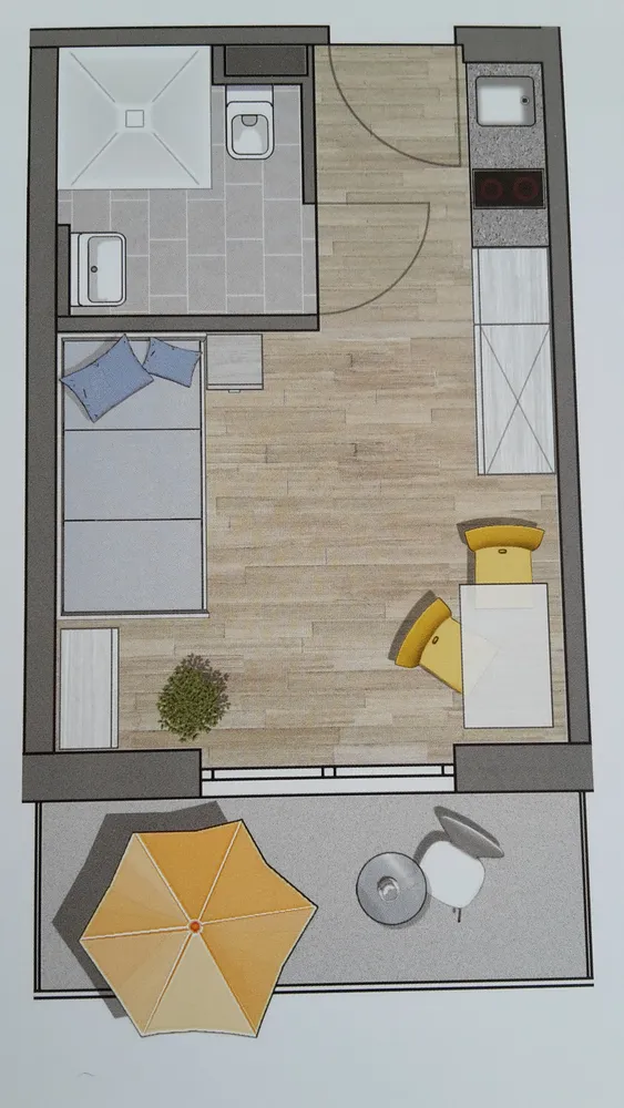 1 Zimmer Wohnung mit 23 m² in Augsburg – Bild 6