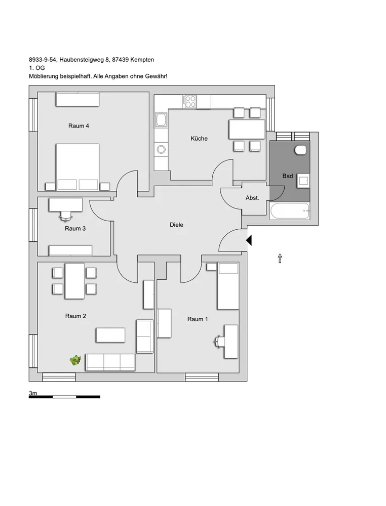 4 Zimmer Wohnung mit 105 m² in Kempten (Allgäu) – Bild 2