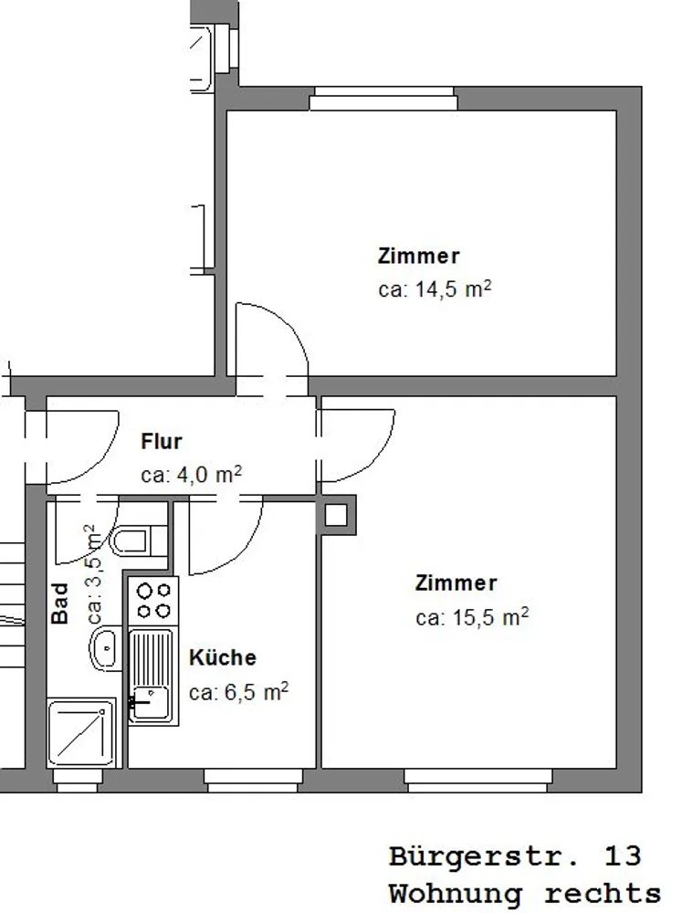 2 room apartment with 44 m² in Brunswick – Photo 4
