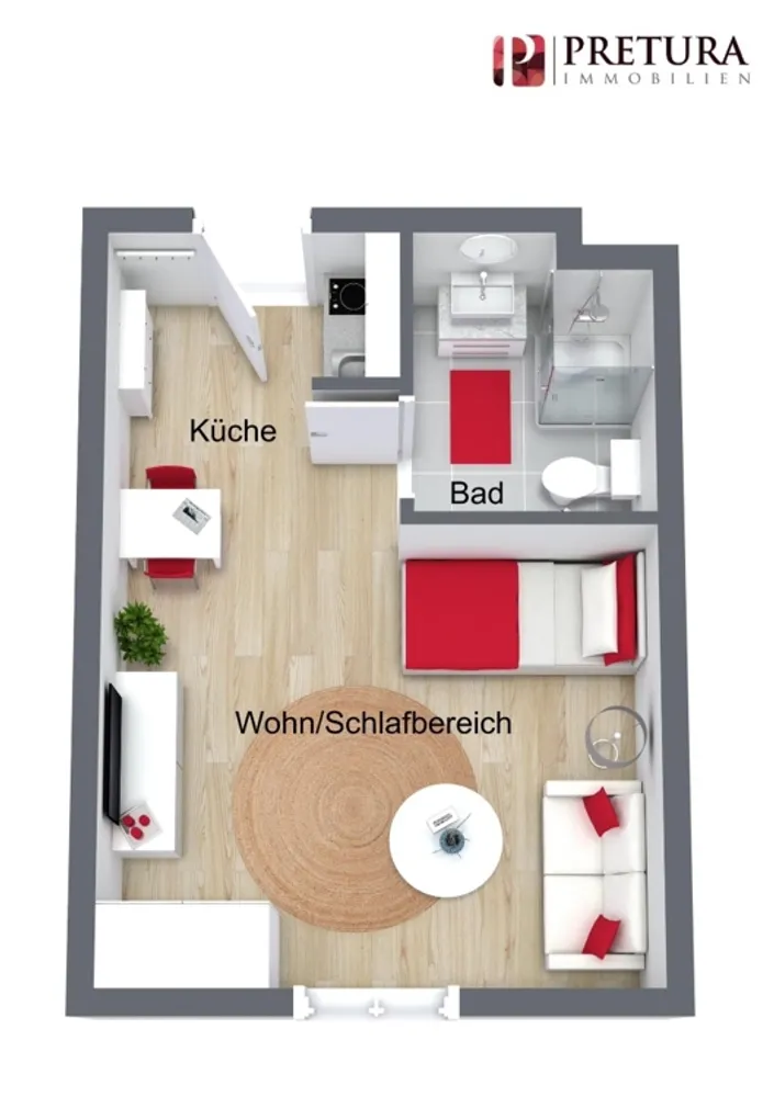 1 Zimmer Wohnung mit 21 m² in Mannheim – Bild 5