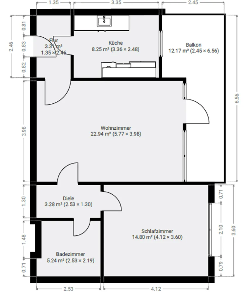 2 room apartment with 59 m² in Berlin – Photo 5