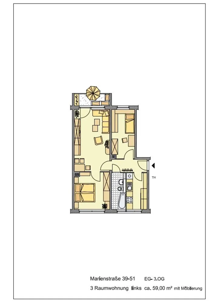3 Zimmer Wohnung mit 59 m² in Gera – Bild 4