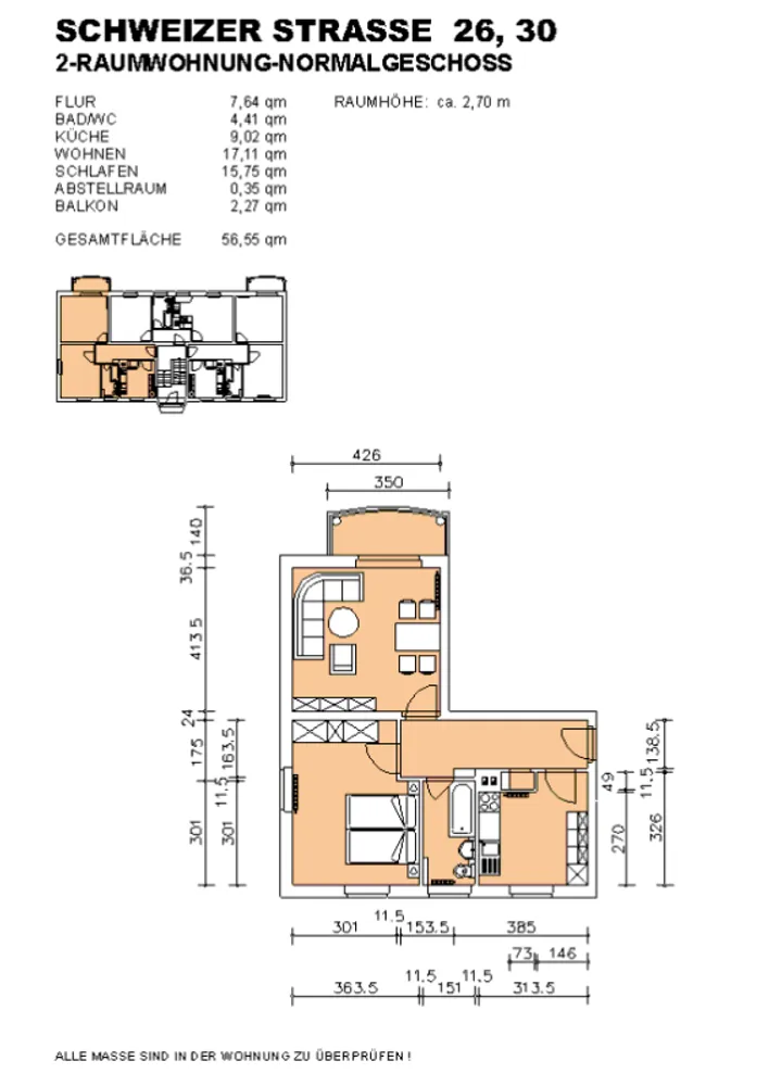 2 Zimmer Wohnung mit 56 m² in Dresden – Bild 2