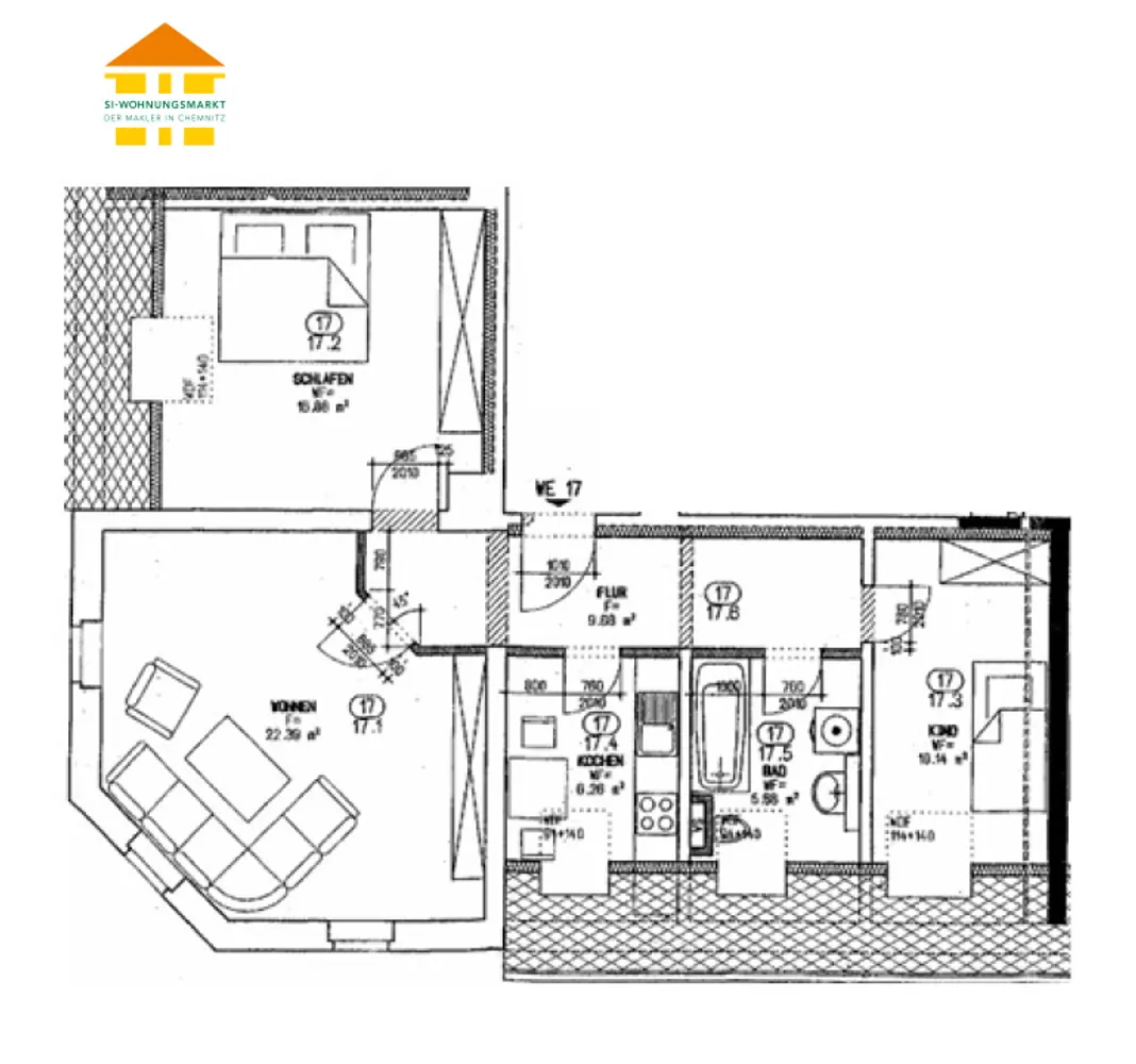 3 room apartment with 71 m² in Chemnitz – Photo 7