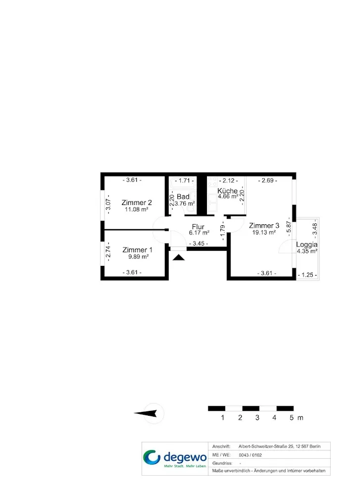 3 room apartment with 57 m² in Berlin – Photo 5