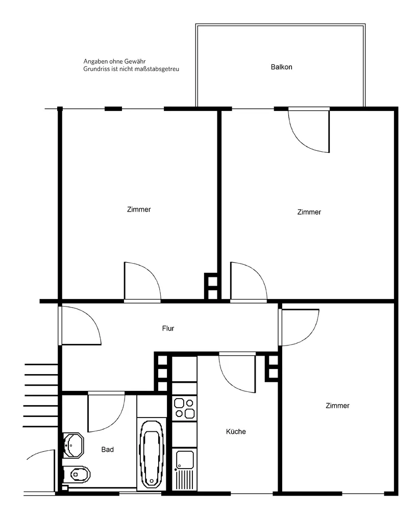 3 room apartment with 63 m² in Frankfurt am Main – Photo 2