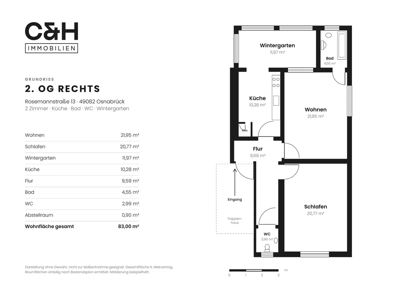 2 room apartment with 83 m² in Osnabrück – Photo 10