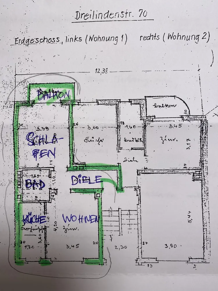 3 Zimmer Wohnung mit 55 m² in Essen – Bild 1