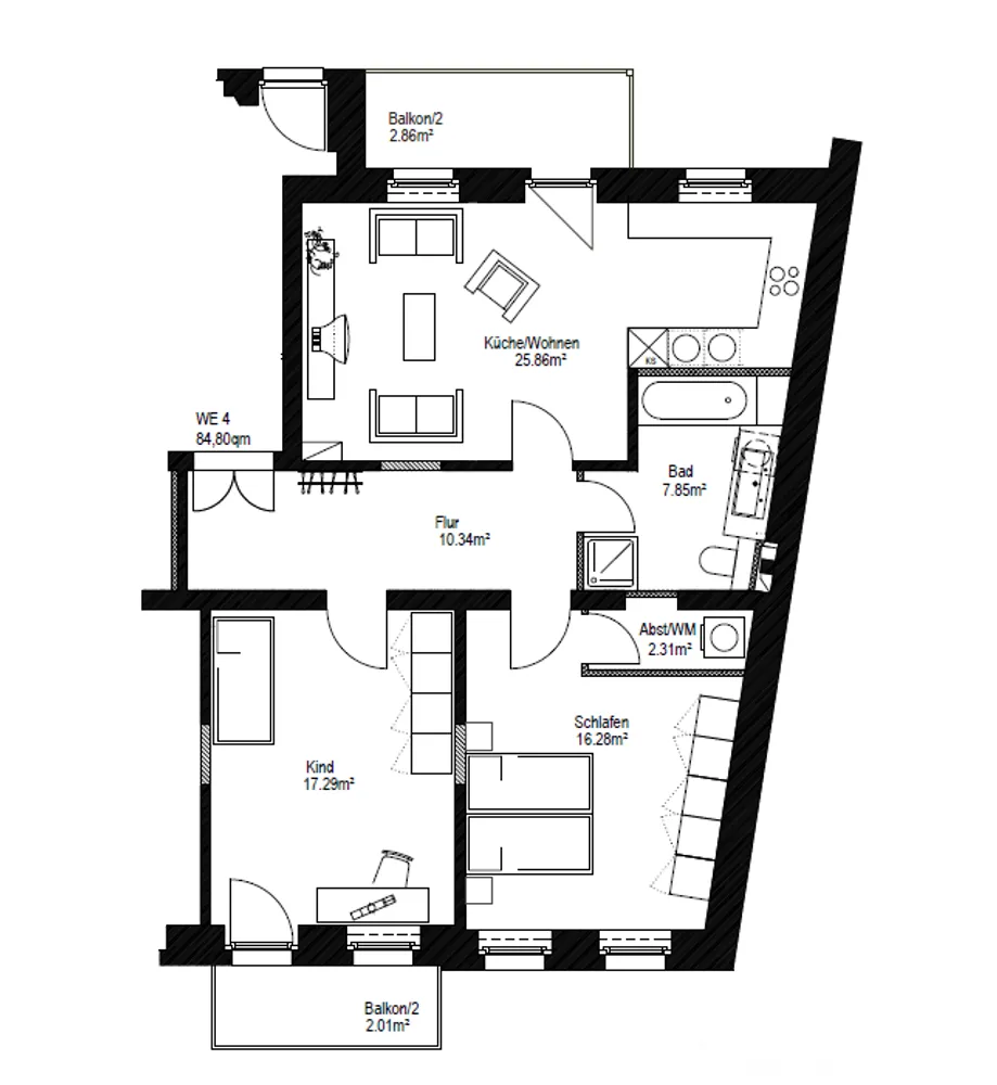 3 Zimmer Wohnung mit 85 m² in Leipzig – Bild 7