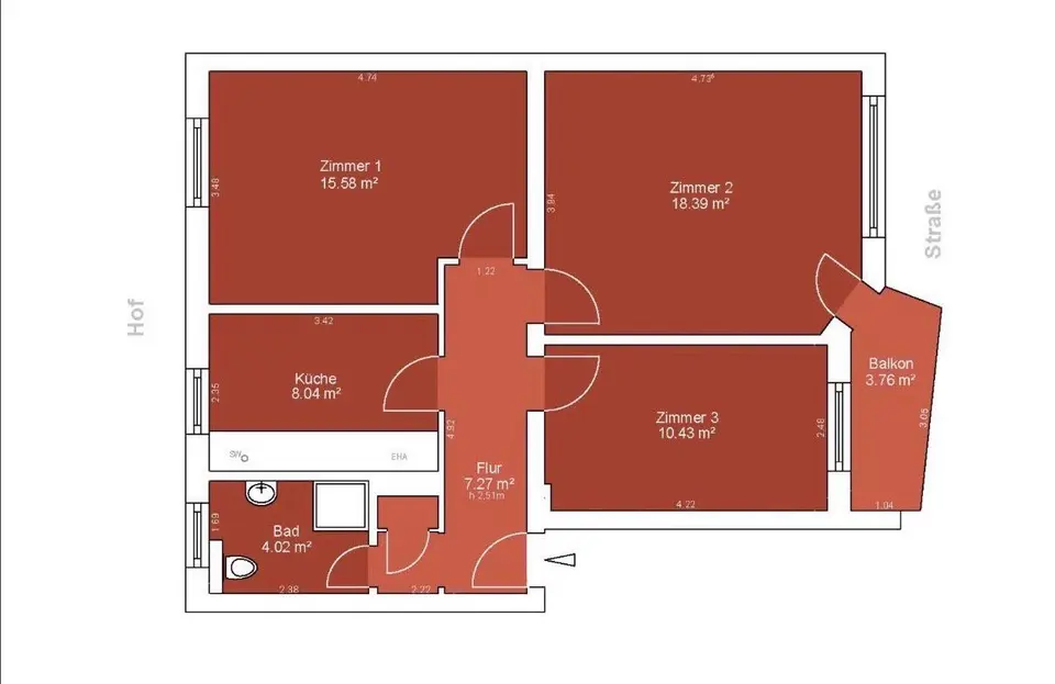 3 Zimmer Wohnung mit 65 m² in Minden – Bild 8