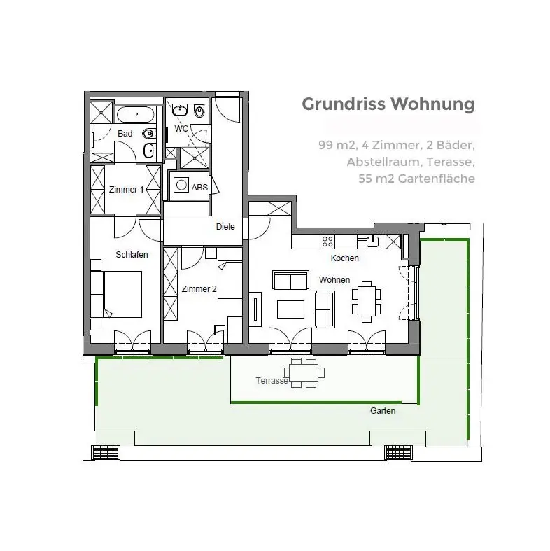 4 Zimmer Wohnung mit 100 m² in Berlin – Bild 5