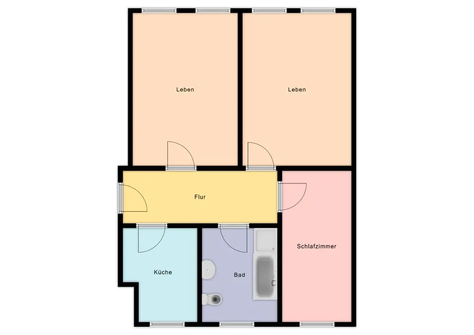 2 Zimmer Wohnung mit 31 m² in Merseburg – Bild 4
