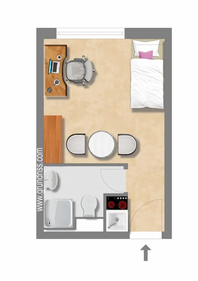 2 Zimmer Wohnung mit 17 m² in Freiburg im Breisgau – Bild 10