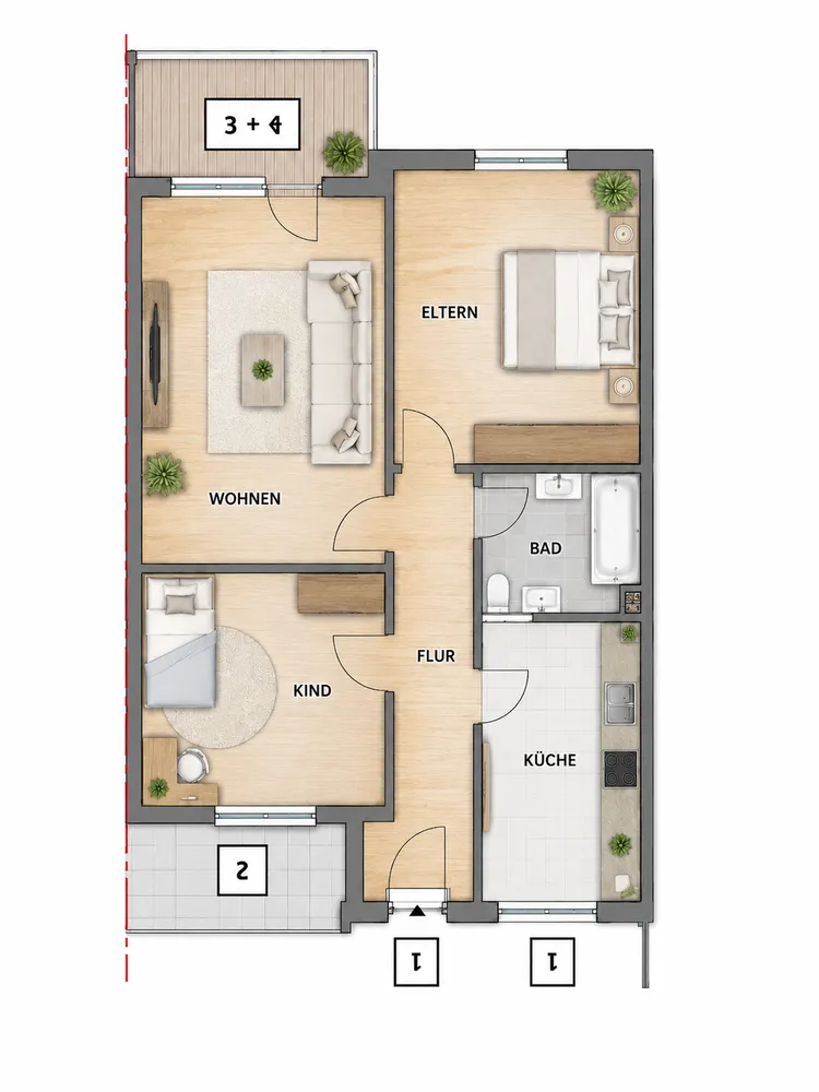 2 Zimmer Wohnung mit 55 m² in Bochum – Bild 8