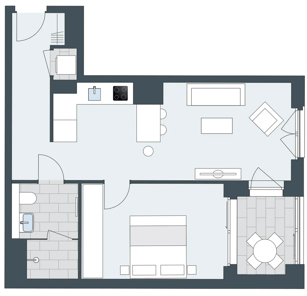 2 Zimmer Wohnung mit 52 m² in Düsseldorf – Bild 3