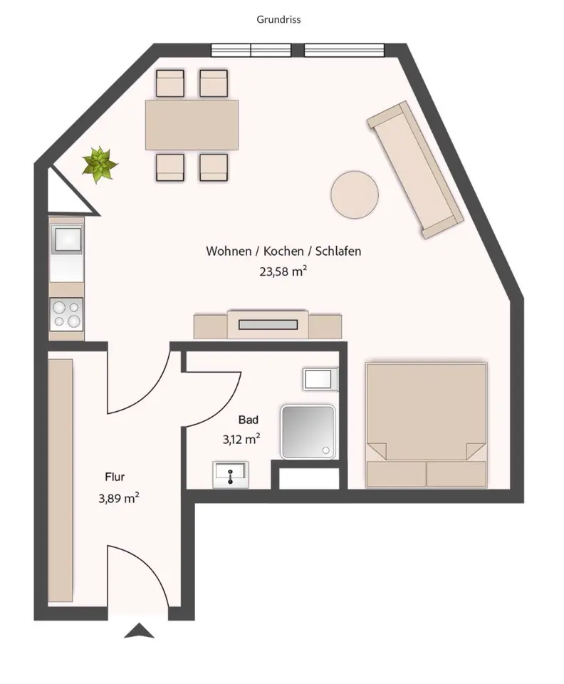 2 Zimmer Wohnung mit 32 m² in Hannover – Bild 5