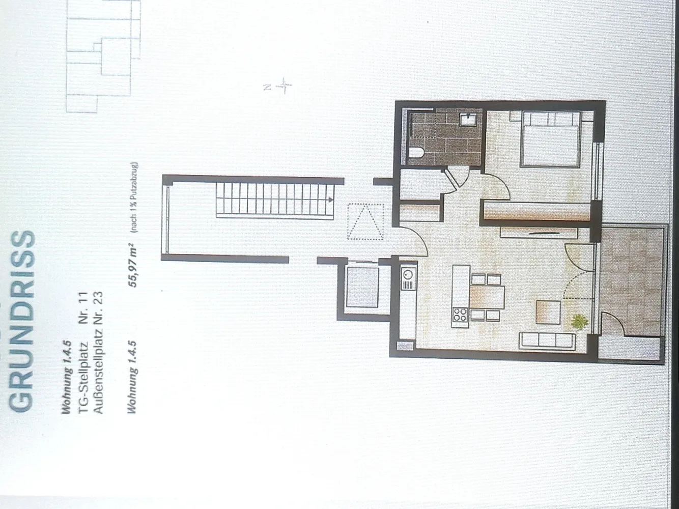 2 room apartment with 56 m² in Friedrichshafen – Photo 2