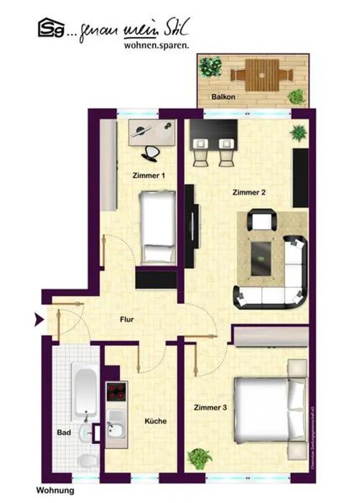 3 Zimmer Wohnung mit 58 m² in Chemnitz – Bild 9