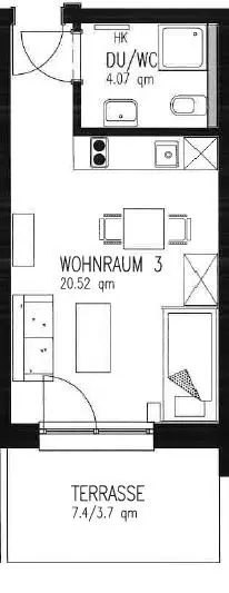 Studio mit 28 m² in Metzingen – Bild 4