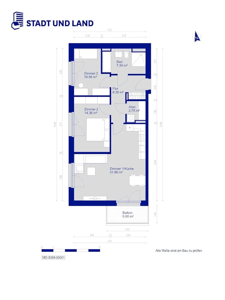 3 Zimmer Wohnung mit 77 m² in Berlin – Bild 4