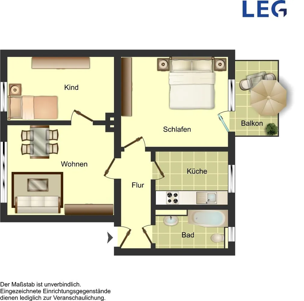 3 room apartment with 55 m² in Bielefeld – Photo 3