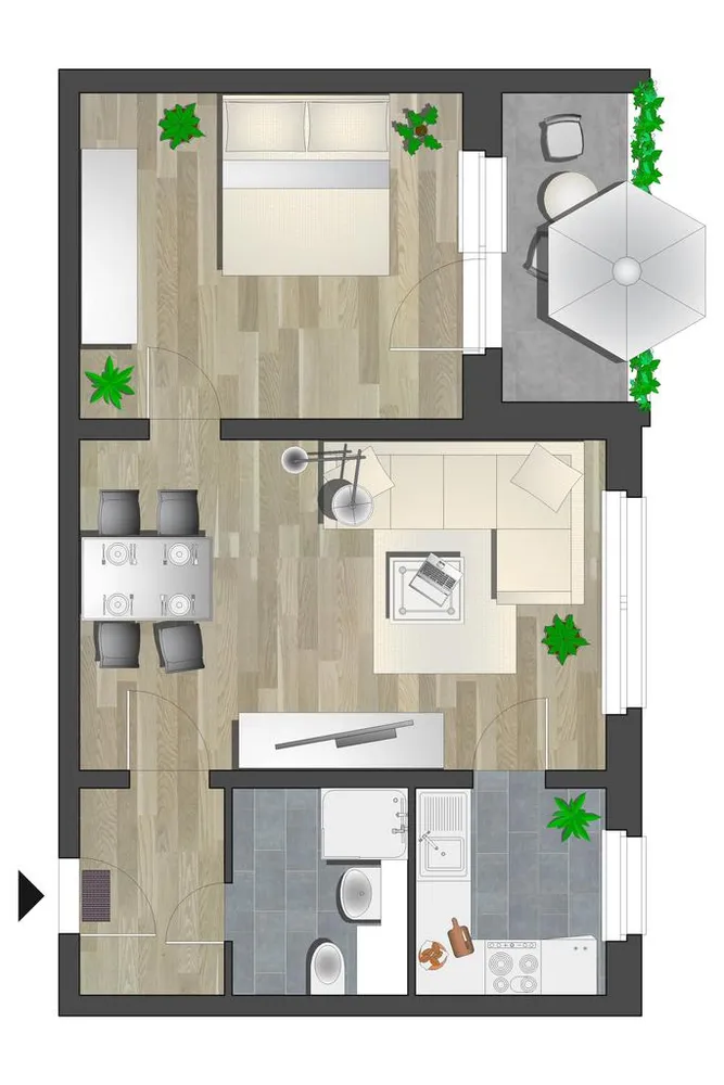 2 room apartment with 46 m² in Chemnitz – Photo 5
