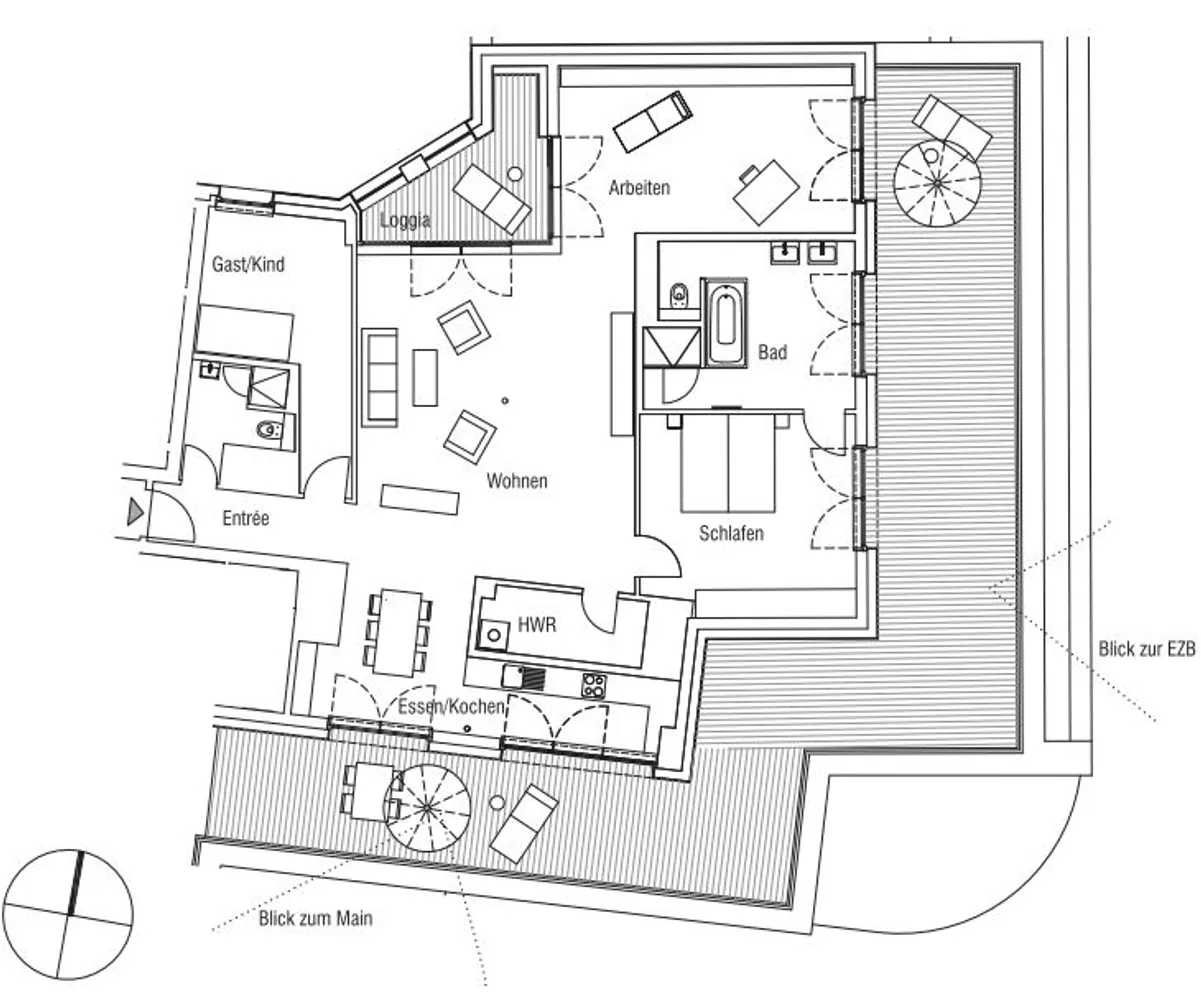 3 Zimmer Wohnung mit 193 m² in Frankfurt am Main – Bild 2