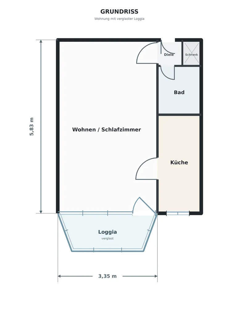 1 Zimmer Wohnung mit 31 m² in München – Bild 10