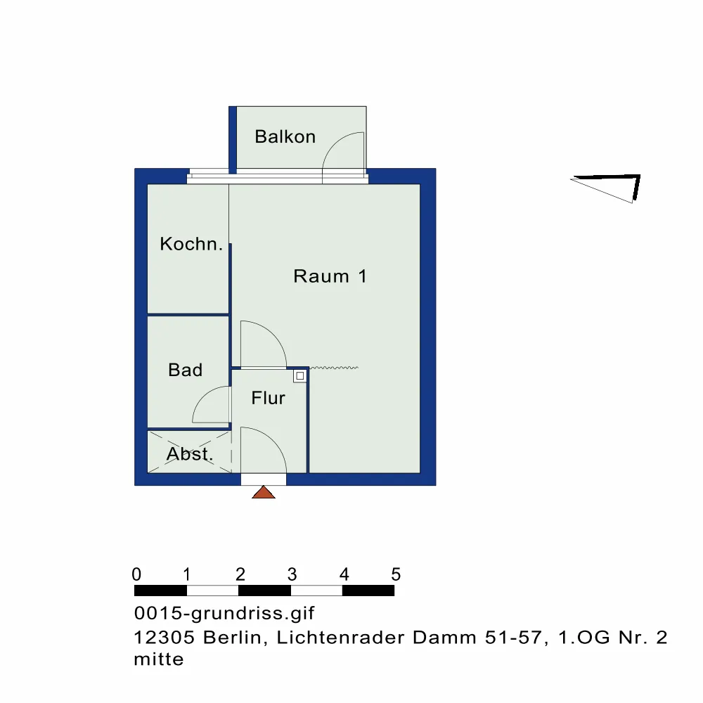 1 Zimmer Wohnung mit 29 m² in Berlin – Bild 1