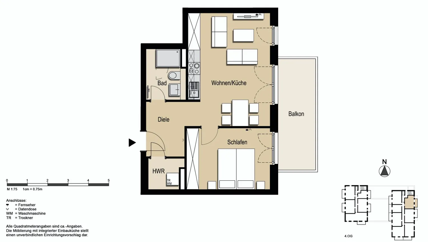 2 Zimmer Wohnung mit 53 m² in Wiesbaden – Bild 5