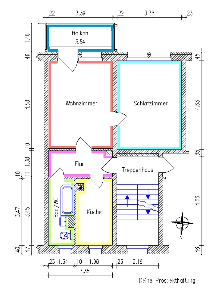 2 Zimmer Wohnung mit 49 m² in Chemnitz – Bild 2