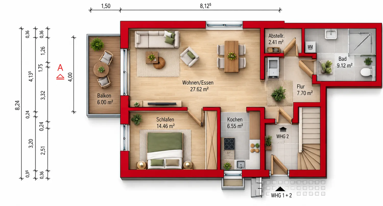 2 Zimmer Wohnung mit 72 m² in Lahr/Schwarzwald – Bild 3