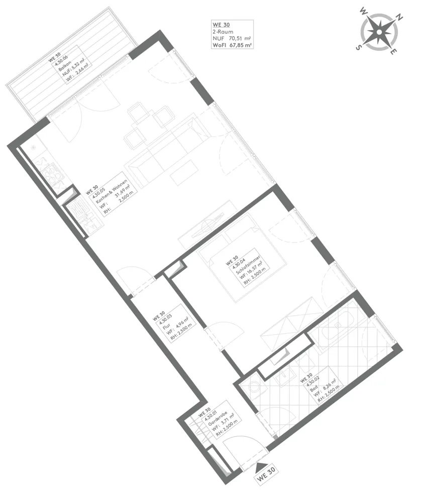2 Zimmer Wohnung mit 68 m² in Leipzig – Bild 2