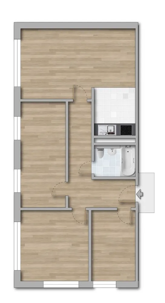4 room apartment with 71 m² in Gotha – Photo 3