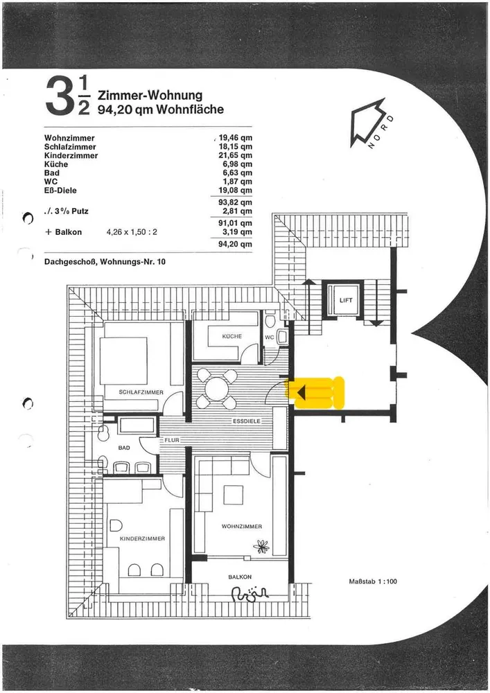 3 Zimmer Wohnung mit 95 m² in Baden-Baden – Bild 3