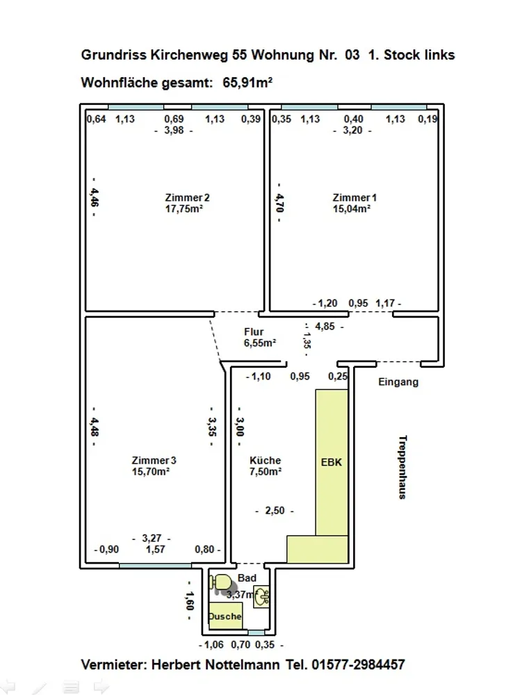 3 room apartment with 68 m² in Kiel – Photo 2