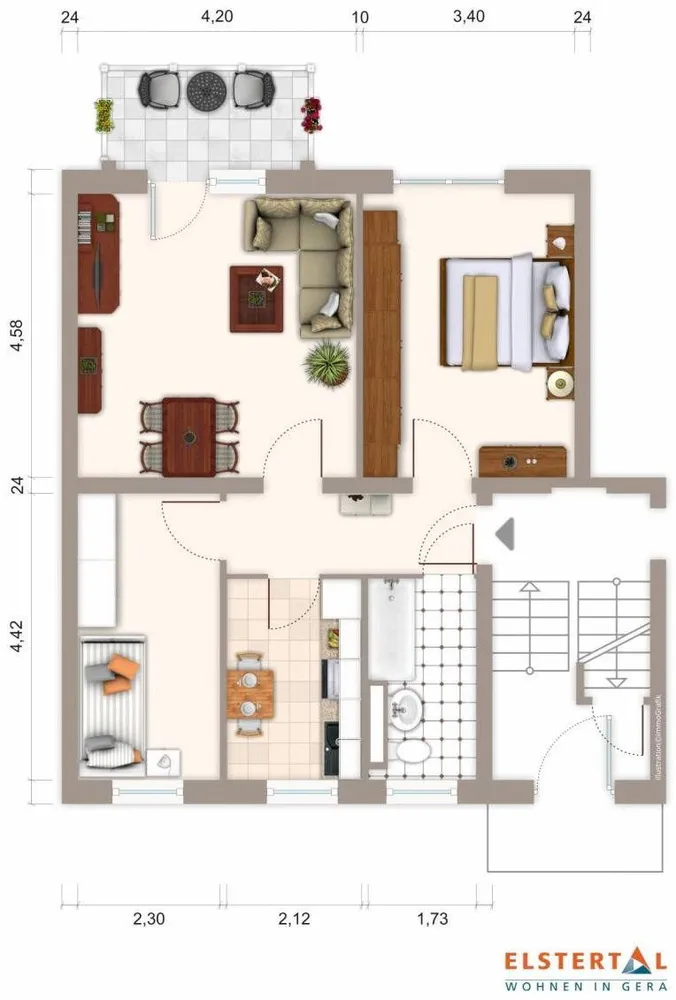 3 room apartment with 65 m² in Gera – Photo 2