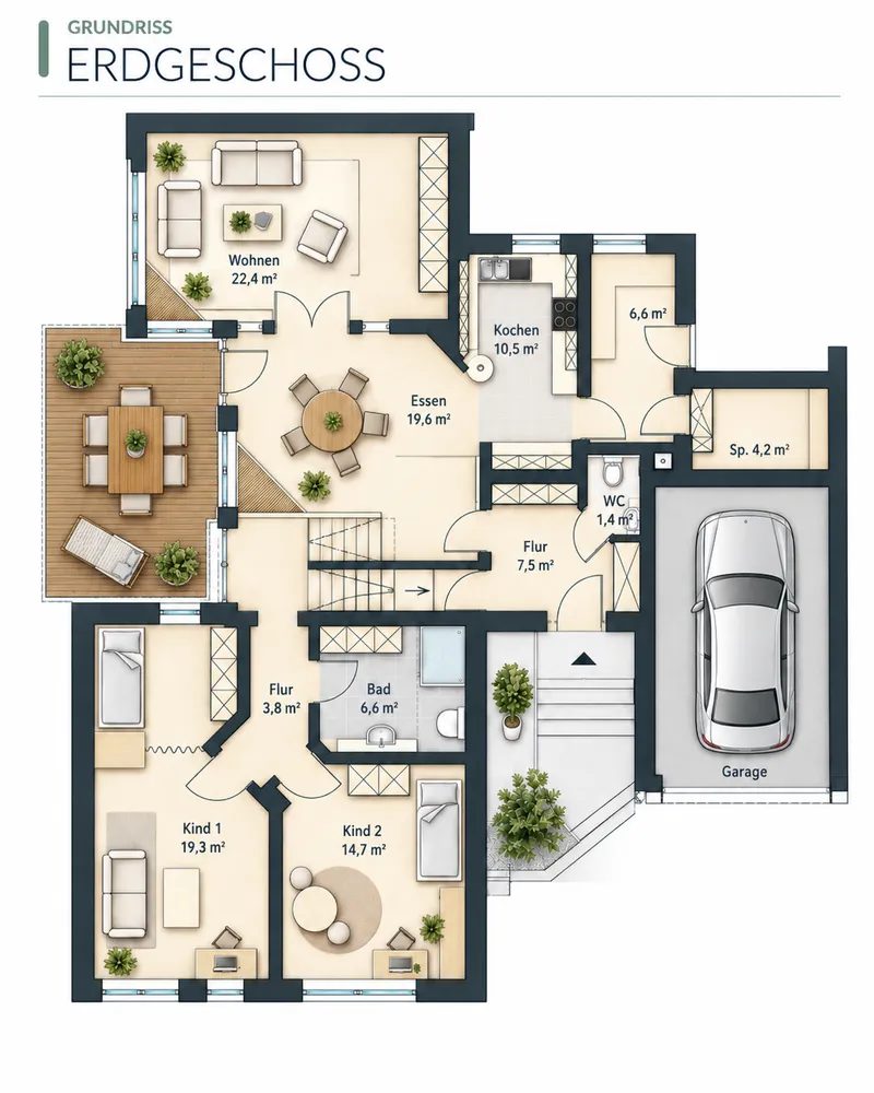 6 Zimmer Haus mit 225 m² in Ulm – Bild 2